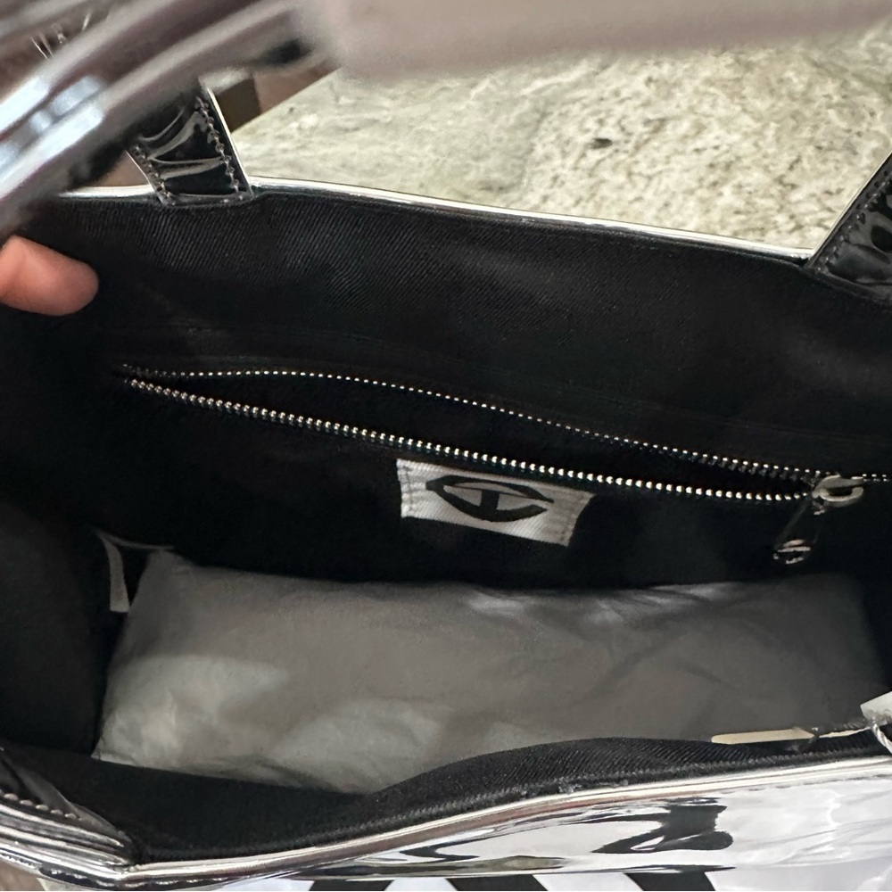 Telfar Medium Shopping Tote Bag - Mirror Silver - Picture 14 of 14
